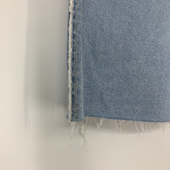 Tommy Hilfiger Jeans Denim Skirt Light Blue Mini Fray Trim NWT - Picture 6 of 12